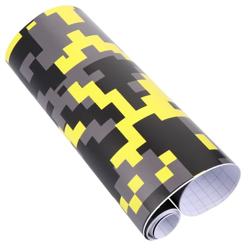 Pegatina para coche de vinilo amarillo camuflaje para personalizar tu vehículo
