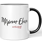 JUNIWORDS Tasse, Miriem-Elena, die Wundervolle, Schwarz (5272539)