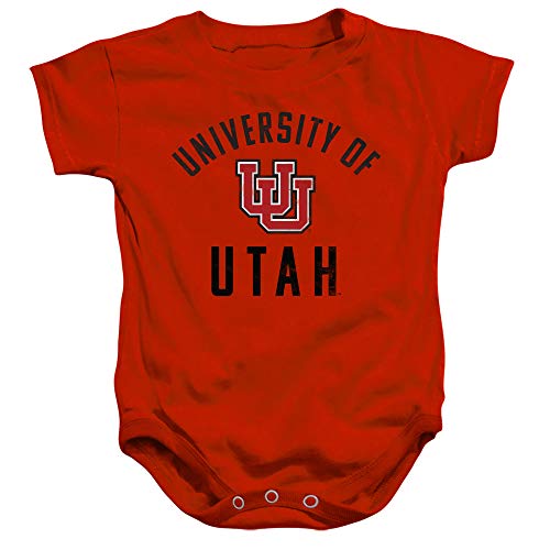 Image of University of Utah Official One Color Utes Logo Unisex Infant Snap Suit for Baby