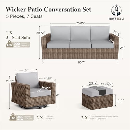Luxury Patio Conversation Set Wicker