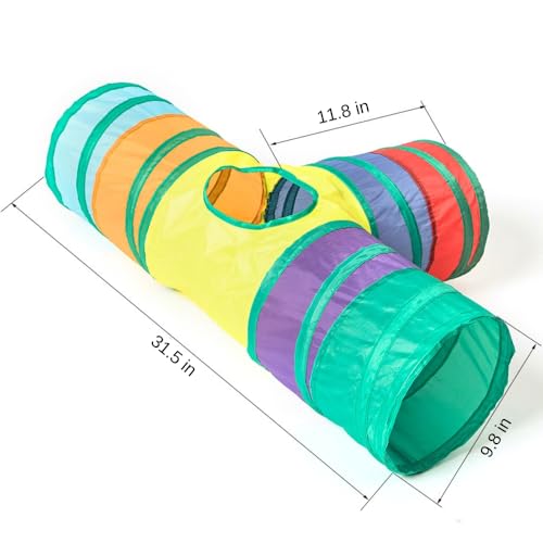 Generic Cat Tunnel, Multi-Color 3-Way Cat Tunnels For Indoor Cats, Foldable Interactive Toy Maze For Cats, Collapsible Cat Play Tunnel With 2 Play Balls thumb #1
