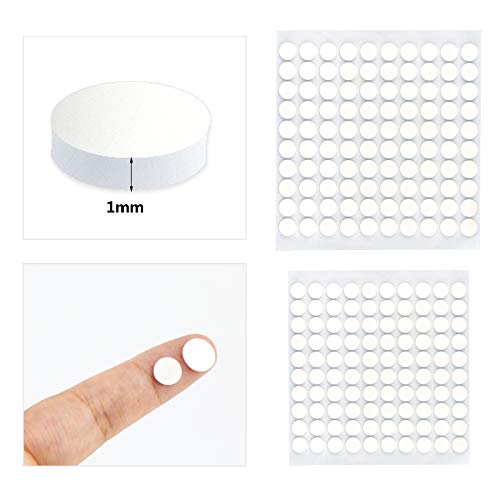10 Sheet Foam Round Dots Double-Sided Adhesive 3D Craft Foam Tape For Diy Handmade Crafts/Office Supplies, 1000 Pcs, 2 Sizes (10, White, 0.3 Inch & 0.4 Inch) #TOP2