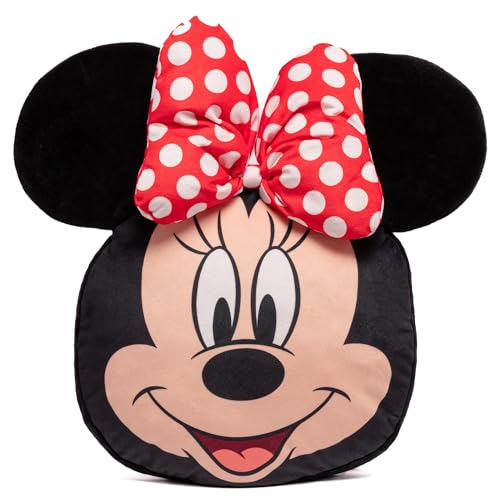 Image of Mirada Mickey Bow Cushion - Soft Toy, Stuffed Plush Pillow, for Kids, Girls & Boys, Room Decor - 35cm