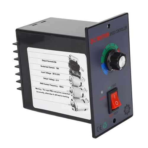 Regulador 30A PWM duradero en ABS para controlar revoluciones de motores grandes de 12-36V 7
