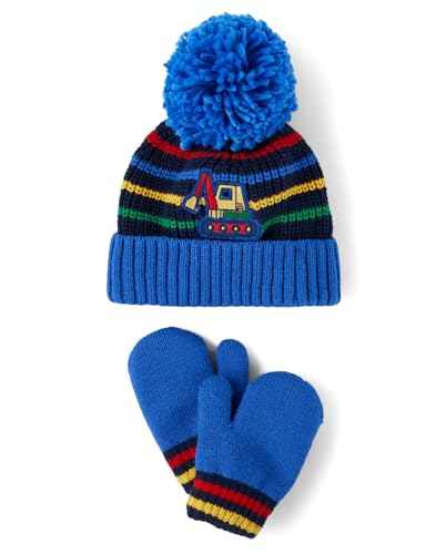 Image of The Children's Place unisex-baby And Toddler Winter Hat and Mittens Cold Weather Set