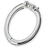 Dreambell Rhodium On 925 Sterling Silver Oval Pearl Necklace Shortener Enhancer Connector Clasp