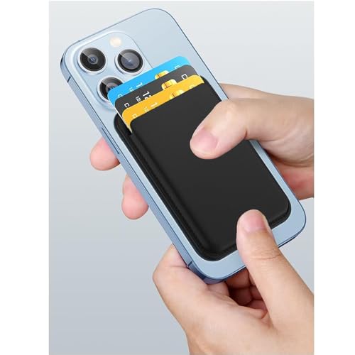 iLodn Magnetic Wallet Compatible with MagSafe for iPhone 17 16 15 14 13 12 Pro Max Air Plus Model, Mag 3 Safe Card Holder Stick on Accessories for Cell Phone & Case, Jet by iLodn - Image 9