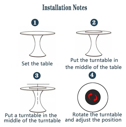 Roulement base table en alliage d'aluminium robuste de 600mm - 7