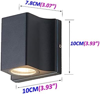 7W LED Outdoor/Indoor External Wall Sconces Light Fixture Waterproof for Door Gate Step Stair Entrance Corridor Warm White(3000K)