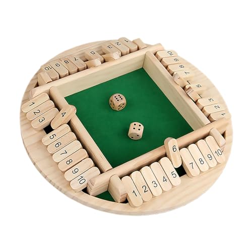 Juego Close The Box: Tablero De Estrategia De Juego De Dados De Madera, Juegos Portátiles Divertidos De Números, Entretenimiento De Mesa para Desarrollar Habilidades, Compacto Y Duradero | Juegos