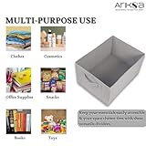 ARIKSA Foldable Fabric Dresser Drawer Organiser Pack of 4 – Storage Boxes & Wardrobe Dividers with Handles for Clothes, Socks, Underwear, Ties, Towels, Scarves & Cosmetics - Image 5