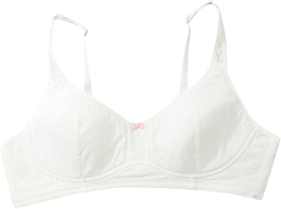 ZerototensGirls Bra,8-14 Years Old Teenage Girls' Underwear with Adjustable Button Lovely Breathable Plain Training Bra Sport Bras Children Cotton Crop Vest Tops