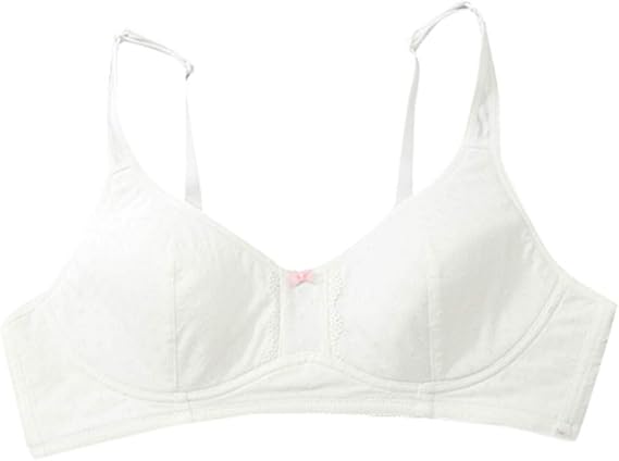 Amazon スポーツブラ ジュニア Mimoonkaka ガールズ インナー 子供用 ブラジャー 無地 ソフトカップ付き 中学生 可愛い 下着 ホワイト ピンク ジュニアブラ 部活 ブラジャー 通販