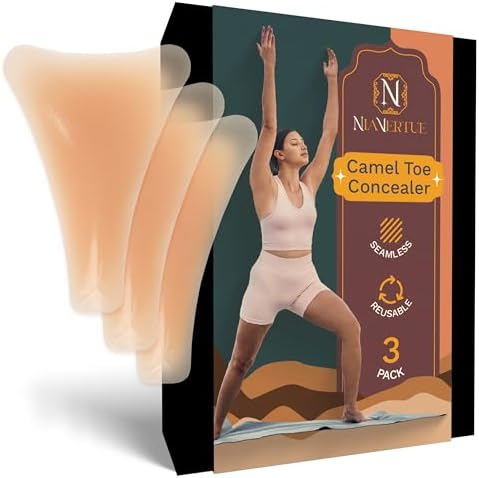 Camel Toe Concealer | Seamless Camel Toe Hider, Anti Camel Toe Cover Silicone Insert, No Camel Toe Underwear Guard, Cameltoe Concealer Cover, Camel Toe Stopper (3 Pack)