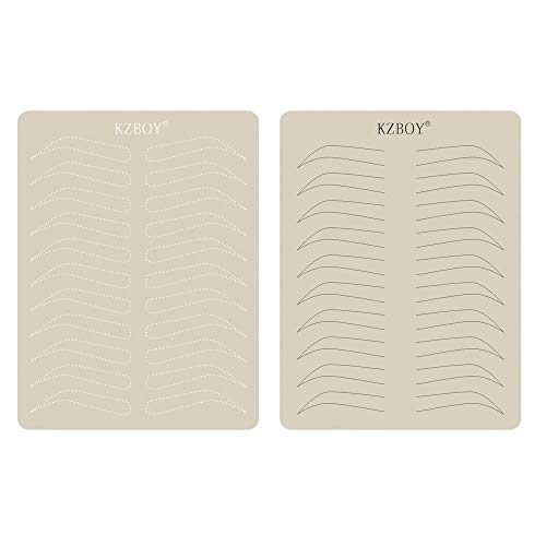 10 Inkless Microblading Practice Skin with Brow Shapes Double Sides Can be Used Practice Pad for Microblading Beginners