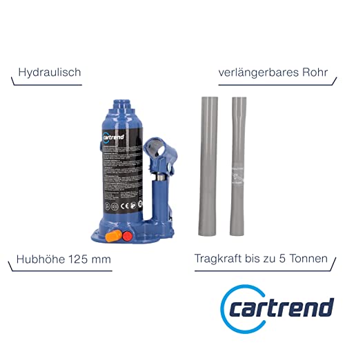 Hydraulischer Stempelwagenheber von cartrend mit 5000 kg Tragkraft