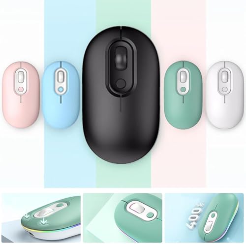 CLUSPEX Wireless Bluetooth Mouse Rechargeable Laptop Mouse with RGB ...