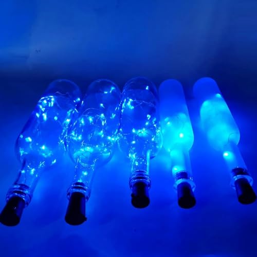 Image of Lexton Cork Light | Bottle Light | Copper String Light | Cork String Light for Home Decor, Birthdays, Party, Diwali (Blue Pack of 2)