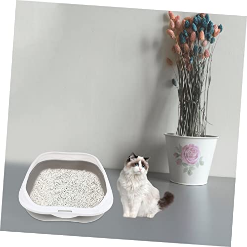 VANZACK 3 Partidas Caixa Areia Para Gatos Banheiro Gato Comadre Elevatório Semi Fechado Caixa Areia