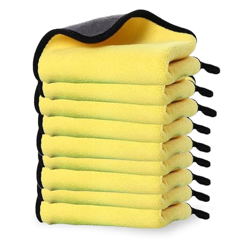 Professional Grade Premium Microfiber Towels- Wash Rags with High GSM Highly Absorbent Soft & Lint-Free - Cleaning Rags Cloths for Car Wash Detailing Drying & Home Cleaning Supplies