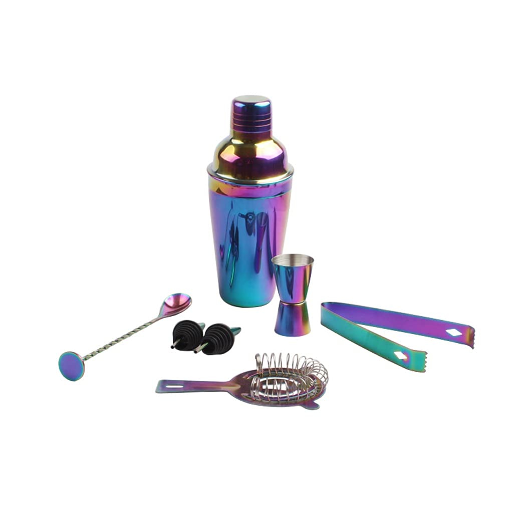 De Coctelera De Acero Inoxidable 8pcs Kit De Barman Colorido 550ml 750ml De Cóctel Batidor De Barras Herramientas De Vino Para La Fiesta (Size : 550ml)