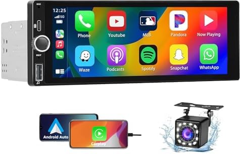 Autoradio 1 DIN Con Schermo 6.9 Pollici - CarPlay & Android Auto, Bluetooth 5.1, Telecamera Posteriore - Foto 4