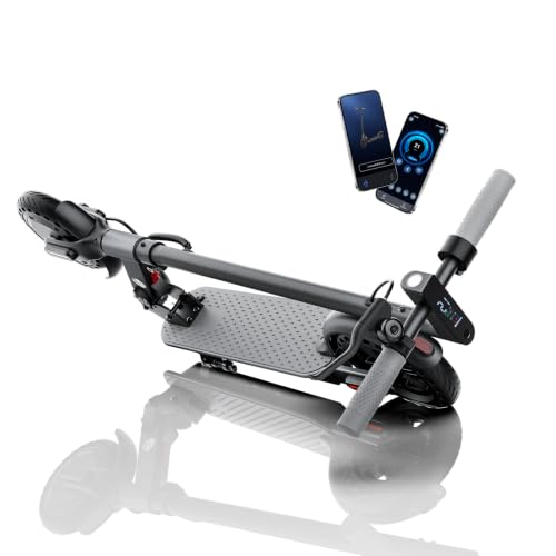 HopCycle Electric Scooters - Electric Scooter Adults, 1200W/1000W/500W Motor, 28/25/21/18 MPH Top Speed, 10''/8.5'' Tires, 28/25/23/21Miles, APP Control E Scooter for Teens Gray-Black
