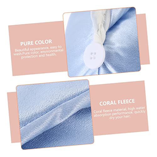 Balacoo Touca De Cabelo Seco De Veludo Cristal Toalha De Cabeça De Chuveiro Toalhas De Cabelo De Mic