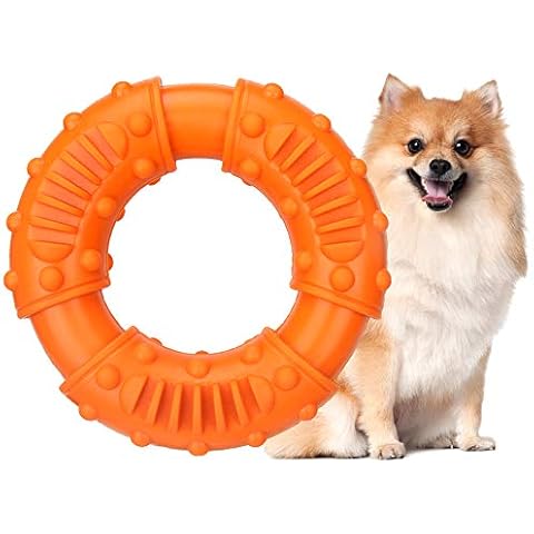 Purezento Dog Chew Toy,indestructible dog toy,Dog Chew Interactive Training Toys,Dog Chew - Grinding or Cleaning Teeth, interactive dog toys for Medium and Large Dogs - orange Cover