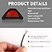 Gasedin F1 Style Brake Light, Triangle Warning Flash with 12 LED, Waterproof F1 Style Triangle Rear Fog/Stop Light for Car, SUV, Truck (Red)