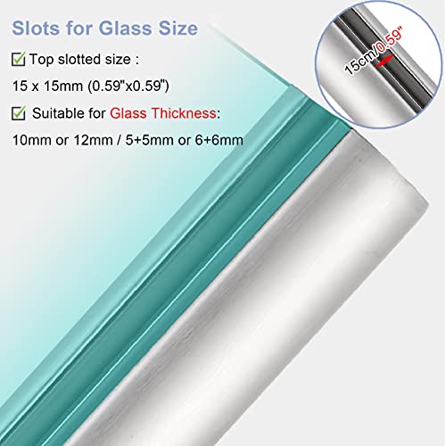 Conector de valla resistente para solucionar la holgura en vidrios de 12 mm 7