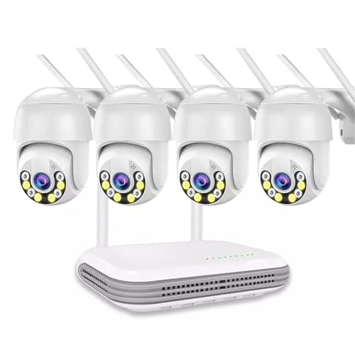 �J���� �A�C�s�[�A CCTV �J�� �V�X�e���ANVR 4K 8CH �J���[ �i�C�g �r�W���� �Z�L�����e�B�Ď��t�� 5MP �Y�[�� POE PTZ �����ǐՕt�� �ƒ�p(3ch 5mp)