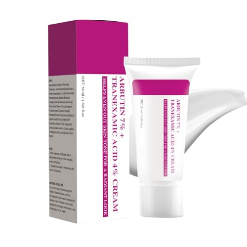 Arbutin 7% + Tranexamic Acid 4% Cream,Korean Skin Care Dark Spot Remover for Face,70,000ppm Arbutin,40,000ppm TXA, Niacinamide,Dark Spots,Freckle, Blemishes,Pigmentation,for Uneven Skin Tone,50ml