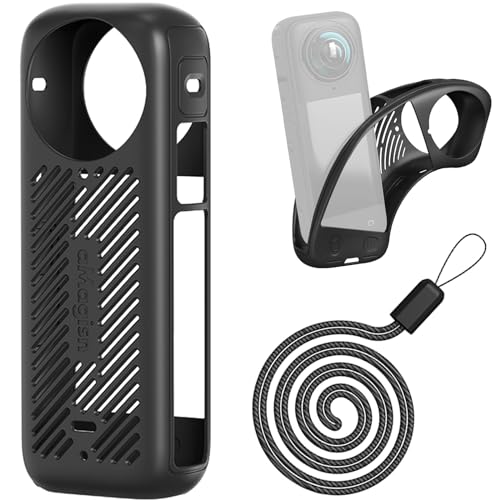 Taoricup Insta360 X4 対応 保護ケース X4 シリコンケース X4 シリコン保護ケース X4 カメラカバー アクセサリー (Black)