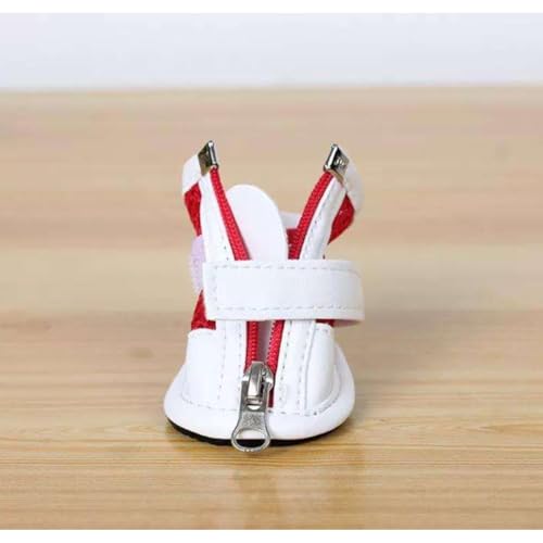 Image of Dog Shoes for Shih Tzu, Golden Retriever, German Shepherd & Persian /Summer Heat Dog Boot Adjustable Non-Slip, PU Paw Protector-Waterproof Size-4 for 5 to 9 Kg (L X W Paw-2.65 x 1.9) Inch