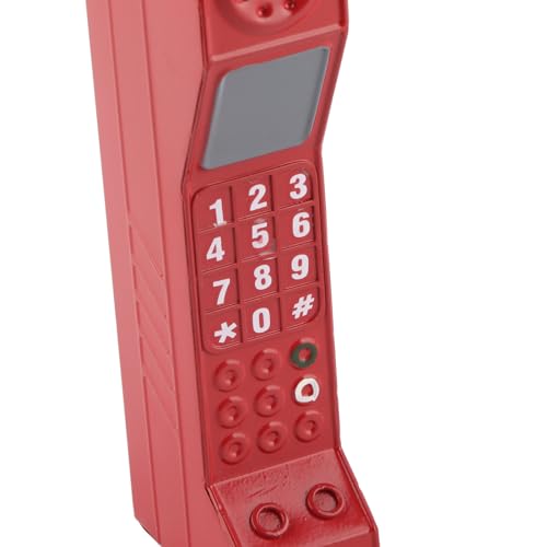 90er-Jahre-Telefon-Requisite, Handy-Ornament, Retro-Telefon-Requisite für Zuhause, Wohnzimmer, Dekoration (Rot)