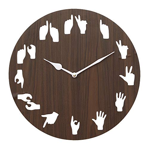 Webelkart Horloge murale ronde en bois sans verre (30 x 30 x 2,8 cm) Cover