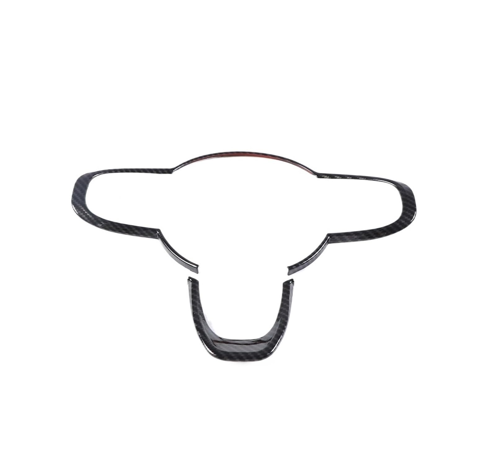 Car Interior Trim for Fiat for 500 2016-2024 ABS Red Car Steering Wheel Button Decorative Frame Sticker Interior Accessories Car Interior Decoration(Carbon Fibre)
