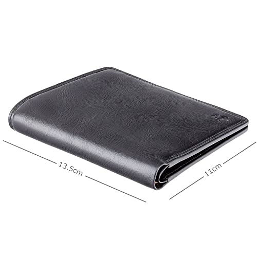 Visconti Tuscany 49 Secure RFID Blocking Genuine Leather Card Holder Wallet (Black)3