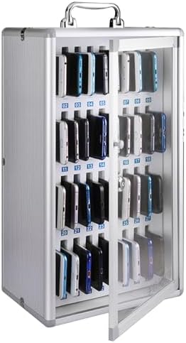 Aluminum Alloy Cell Phone Storage Locker for School & Office - 24/36 Slot Secure Cabinet for Device Management & Safe Storage Solution (24-Bit)