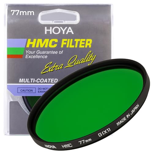 Hoya - 77mm- HMC X1 Green Screw-in Filter - Black & White Photography Filter - Multicoated - Optimized Skin Tones - Ideal for Scenics with Evergreen Forests - Heat-Resistant Optical Glass