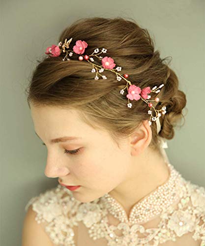 FXmimior Bridal Floral Cutie and Elegant Headband Vintage Flower Women