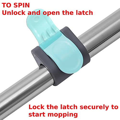 True & Tidy SPIN-800A GRAY True Clean Mop And Bucket System, Includes Square Spin Mop thumb #8