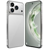 COTSRGT Smartphone I17 Pro Max Android 15, 16 GB 1 TB, Batteria Da 8000 MAh, Telefoni Cellulari Impermeabili, 7,3" HD 10 Core, Doppia SIM 5G, NFC, GPS, Impronta Digitale,Grey-7.3 Inch