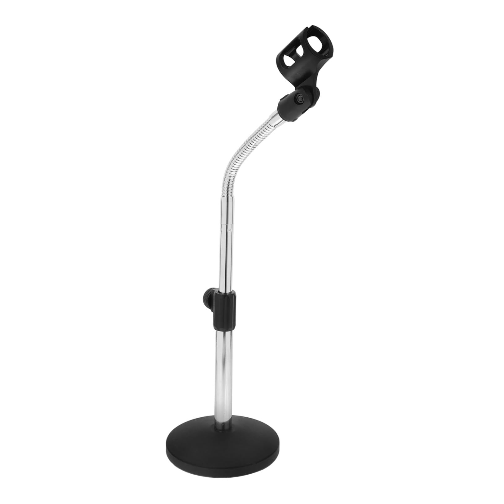 Toyvian Mikrofonstativ mit Verstellbarem Schlauch Stabiler Metallfuß für Meetings und Live-übertragungen Robustes Eisen-design für Lange Lebensdauer