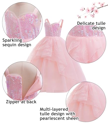 Disfraz de Bruja Buena Infantil 7 Piezas Rosa Talla 7-8 Años miniatura 6