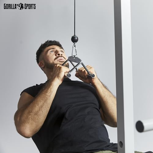 Foto von GORILLA SPORTS® Rudergriff-Set mit Trizepsseil, mit/ohne Drehgelenk