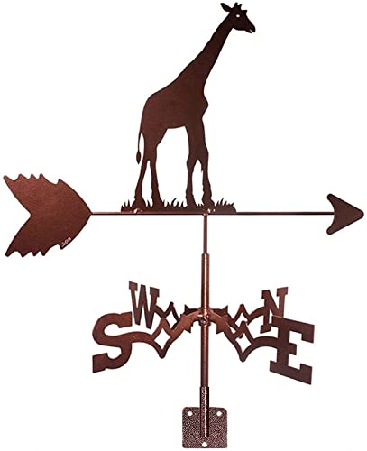 Girouette en acier inoxydable haut de gamme motif girafe