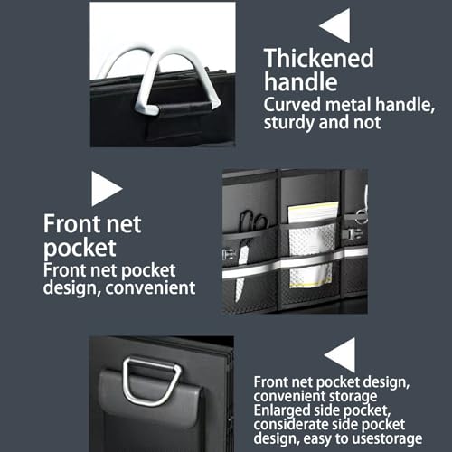 Organiseur de coffre de voiture pliable à compartiments multiples pour les courses - 5