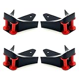 YoRise 4PCS Car Hose Guide, Non-Slip Plastic Automotive Hose Roller Tool for Wheel Washing, Preventing Hoses Stucking and Snagging Under Tires, Car Wash Supplies for Most Cars (Black)
